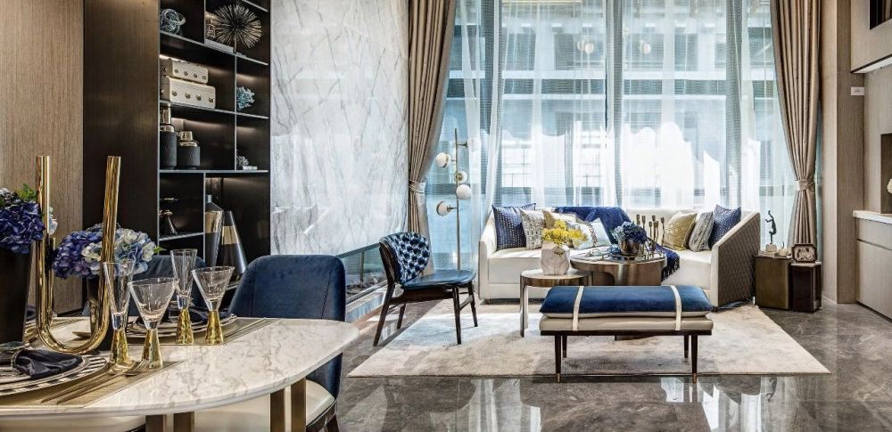 简欧轻奢风格室内设计家装案例-客厅 简欧轻奢风格室内设计家装案例-客厅